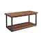 Alaterre Furniture Claremont 40" Rustic Wood Bench with Low Shelf ANCM0474 - alternate 1